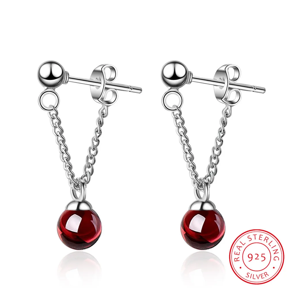 New Simple Fashion 925 Sterling Silver Red/pink Beads Tassel Earrings For Women Girl Gift Pendientes Brincos
New Simple Fashion 925 Sterling Silver Red/pink Beads Tassel Earrings For Women Girl Gift Pendientes Brincos