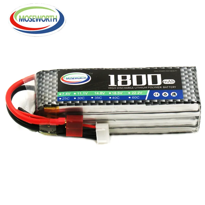MOSEWORTH RC LiPo Battery 4S 14.8V 1800mAh 25C For RC Airplane Helicopter Drone Toys Boat Car Batteries LiPO 4S Free Shipping
MOSEWORTH RC LiPo Battery 4S 14.8V 1800mAh 25C For RC Airplane Helicopter Drone Toys Boat Car Batteries LiPO 4S Free Shipping