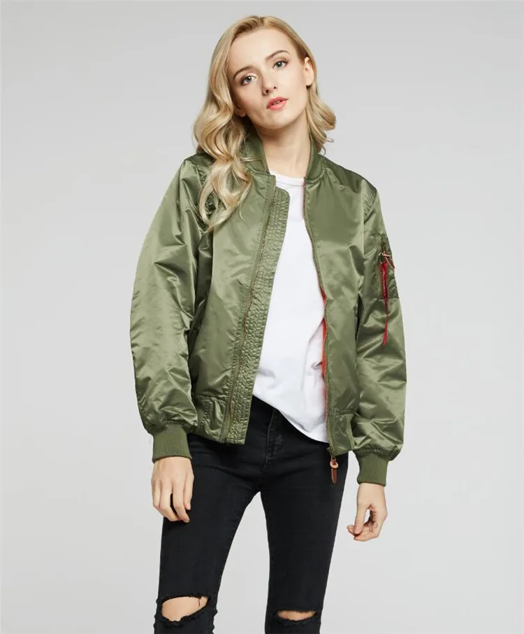 2025 Water Resistant Ma1 Lightweight Green Tactical Military Varsity Flight Windbreaker Pilot Air Force Bomber Jacket for Men 15