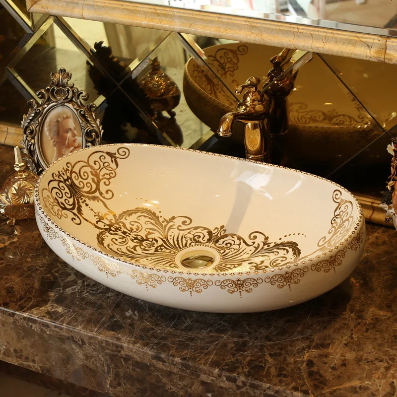 Oval Shape Chinese wash basin vessel sinks Jingdezhen Art Counter Top ceramic basin sink lavabo sinks wash hand sink art basin
Oval Shape Chinese wash basin vessel sinks Jingdezhen Art Counter Top ceramic basin sink lavabo sinks wash hand sink art basin