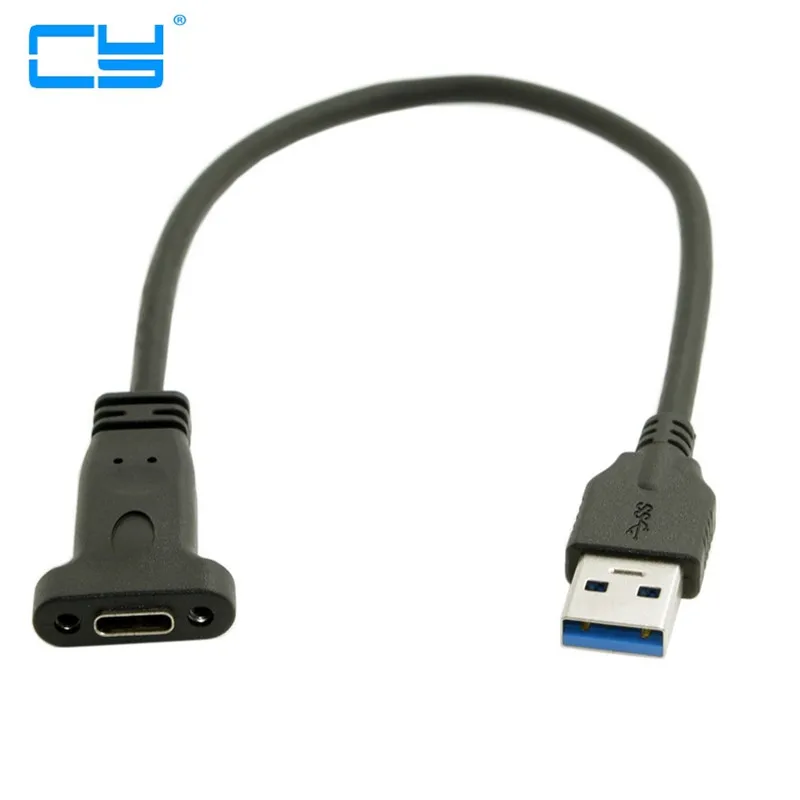 0.2M USB 3.0 A Male to USB 3.1 Type-C type c USB-C Female HDD charging data connection Cable 20cm with Panel Mount Screw Hole
0.2M USB 3.0 A Male to USB 3.1 Type-C type c USB-C Female HDD charging data connection Cable 20cm with Panel Mount Screw Hole