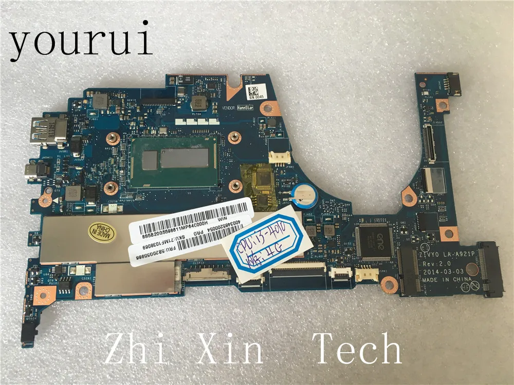 yourui ZIVY0 LA-A921P For Lenovo Yoga 2 13 Laptop Motherboard FPU:5B20G55986 With i3-4010u CPU
yourui ZIVY0 LA-A921P For Lenovo Yoga 2 13 Laptop Motherboard FPU:5B20G55986 With i3-4010u CPU
