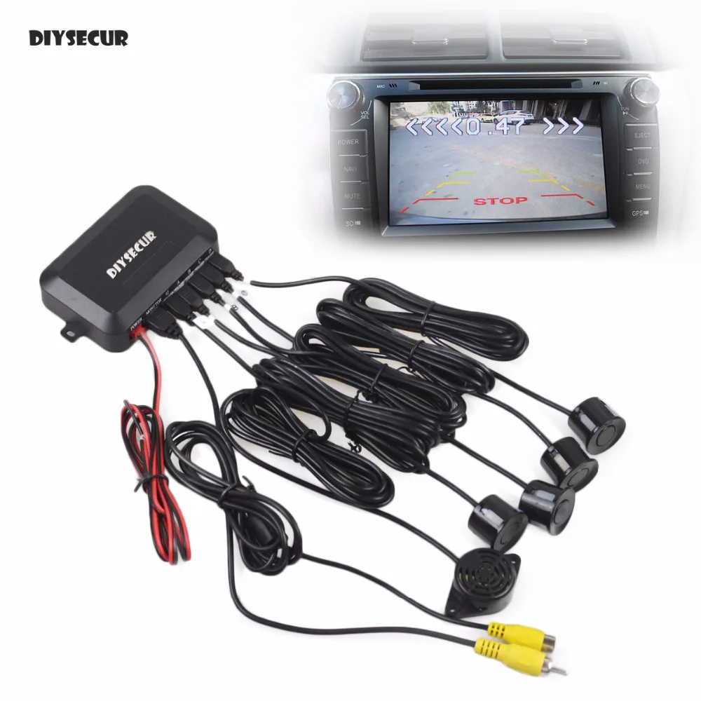 DIYSECUR Car Reverse Video Parking Radar Sensor Rear View Backup Security System Sound Buzzer Alert Alarm for Camera Car Monitor
DIYSECUR Car Reverse Video Parking Radar Sensor Rear View Backup Security System Sound Buzzer Alert Alarm for Camera Car Monitor