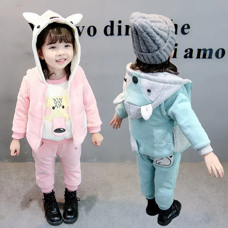 Winter kids clothes sets Cashmere thickening Keep warm cotton 3D Cartoon boy girl Plus thick velvet 3PCS baby clothes clothing
Winter kids clothes sets Cashmere thickening Keep warm cotton 3D Cartoon boy girl Plus thick velvet 3PCS baby clothes clothing