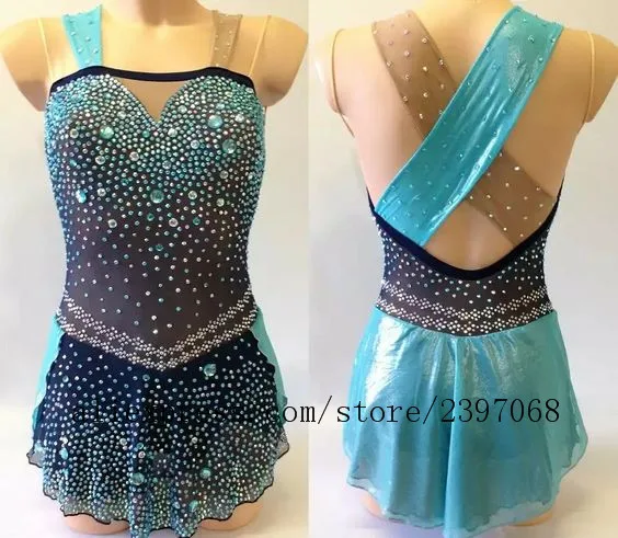 Custom Ice Skating Dresses Women Competition Figure Skating Dresses Blue Girls Ice Skating Dress Crystals 2018 Free Shipping V4
Custom Ice Skating Dresses Women Competition Figure Skating Dresses Blue Girls Ice Skating Dress Crystals 2018 Free Shipping V4