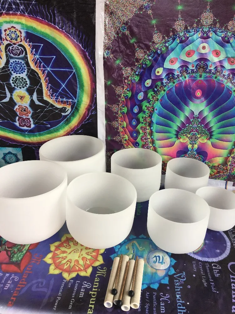 Perfect Pitch Chakra set frosted crystal singing Bowl 8"-14" 7 PCS CDEFGAB Frosted Quartz Crystal Singing Bowls
Perfect Pitch Chakra set frosted crystal singing Bowl 8"-14" 7 PCS CDEFGAB Frosted Quartz Crystal Singing Bowls
