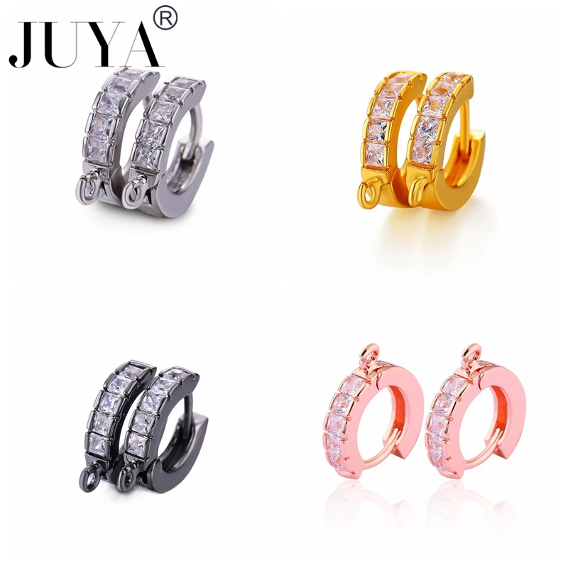 Luxury Jewellery Findings Components DIY Women Earrings Accessories Copper Cubic Zirconia Crystal Hoop Earrings Hooks Clasps
Luxury Jewellery Findings Components DIY Women Earrings Accessories Copper Cubic Zirconia Crystal Hoop Earrings Hooks Clasps