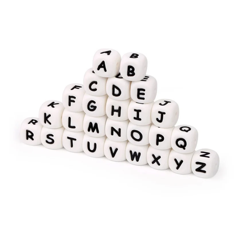 50pcs Alphabets Letter Food Grade Chewing Silicone Letter Beads 12mm For Teething Necklace In 26 Letters BPA Free Baby Teether
50pcs Alphabets Letter Food Grade Chewing Silicone Letter Beads 12mm For Teething Necklace In 26 Letters BPA Free Baby Teether