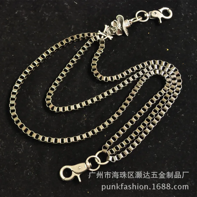 Fashion 3 Layer Chain Waist Men's Keychains Wallet Chain Silver Skull Biker Link Punk Hook Trousers Pant Belt Chain Jewelry BL40
Fashion 3 Layer Chain Waist Men's Keychains Wallet Chain Silver Skull Biker Link Punk Hook Trousers Pant Belt Chain Jewelry BL40