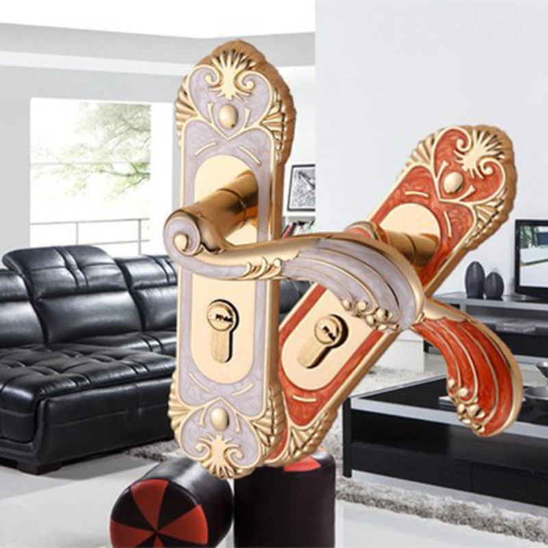 Modern Zinc Alloy door Lock European gold indoor Handles All match Bedroom interior Ivory White Lock With Keys
Modern Zinc Alloy door Lock European gold indoor Handles All match Bedroom interior Ivory White Lock With Keys