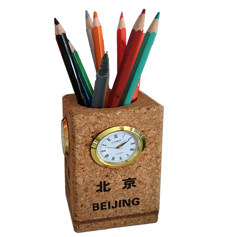 Cork Wood Phellem Office School Home Decoration Pen Holder with 4 City Times Clocks Cork Wood Pen Pot Creative Pen Stand Watch
Cork Wood Phellem Office School Home Decoration Pen Holder with 4 City Times Clocks Cork Wood Pen Pot Creative Pen Stand Watch