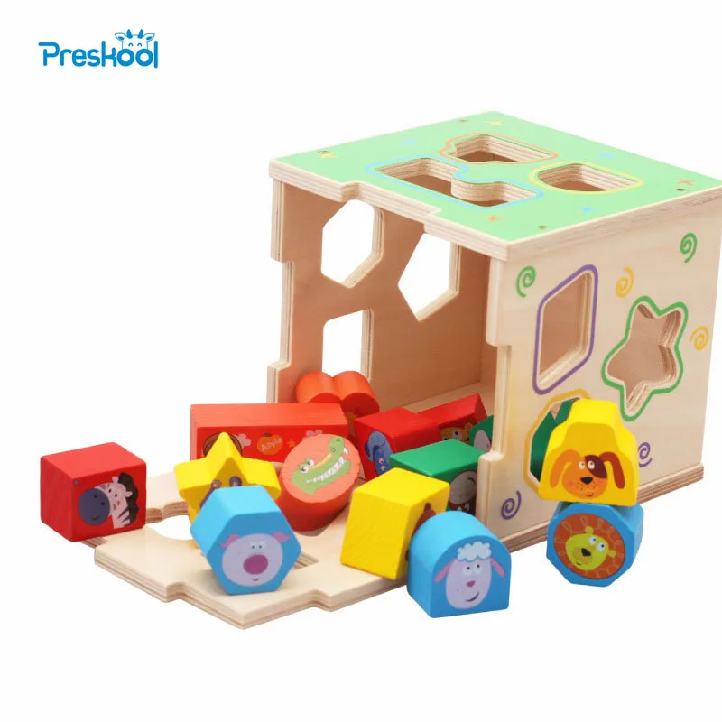 Preskool Baby Toy For Children Geometric Shaped Wooden Paired Blocks Cartoon Shaped Intelligence Box Education Toy
Preskool Baby Toy For Children Geometric Shaped Wooden Paired Blocks Cartoon Shaped Intelligence Box Education Toy