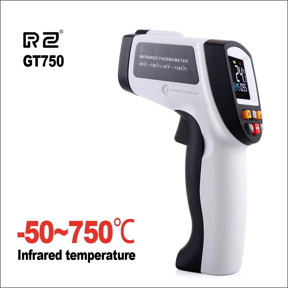 RZ Infrared Thermometer Handheld Digital Electronic Mini Outdoor Non-Contact Radium with LCD Color ScreenLaser IR Thermometer
RZ Infrared Thermometer Handheld Digital Electronic Mini Outdoor Non-Contact Radium with LCD Color ScreenLaser IR Thermometer