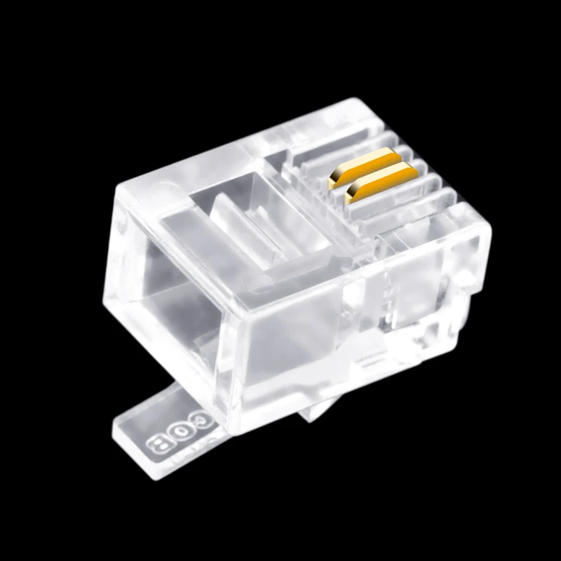 CNCOB 100 шт. Cat3 RJ11 6P2C модульные штекеры 2-проводной разъем для телефонного кабеля, кристальная головка, разъем для голосового телефона, медный чип из 2 частей
CNCOB 100 шт. Cat3 RJ11 6P2C модульные штекеры 2-проводной разъем для телефонного кабеля, кристальная головка, разъем для голосового телефона, медный чип из 2 частей