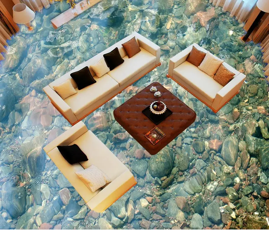 Floor Painting 3D Wallpaper PVC Wall Paper Self-adhesive Floor Mural Water Wave Cobblestone Floor Modern Custom 3D Floor Mural
Floor Painting 3D Wallpaper PVC Wall Paper Self-adhesive Floor Mural Water Wave Cobblestone Floor Modern Custom 3D Floor Mural