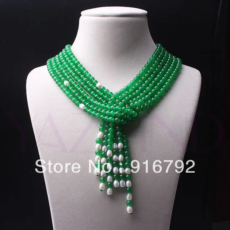 free shipping unique design green stone ball freshwater white pearl layers chain necklace
free shipping unique design green stone ball freshwater white pearl layers chain necklace