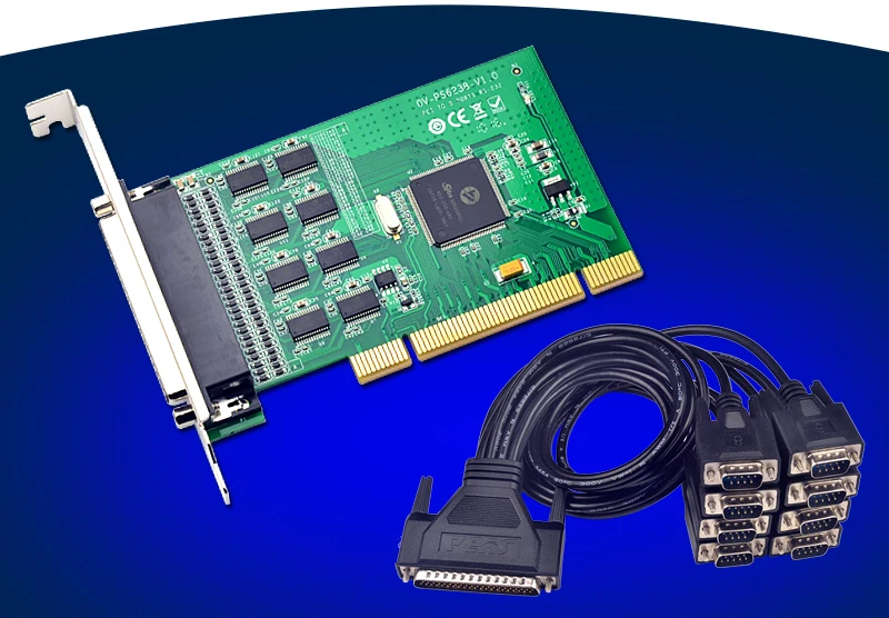 8 Port RS232 Serial PCI Controller Card Adapter ESD Protection with Fan-Out Cable
8 Port RS232 Serial PCI Controller Card Adapter ESD Protection with Fan-Out Cable