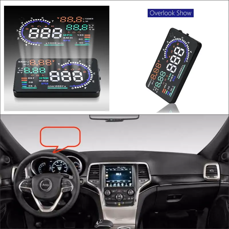 For Jeep Grand Cherokee/Compass/Liberty/Patriot Car HUD Head Up Display OBD Safe Driving Screen Projector Refkecting Windshield
For Jeep Grand Cherokee/Compass/Liberty/Patriot Car HUD Head Up Display OBD Safe Driving Screen Projector Refkecting Windshield