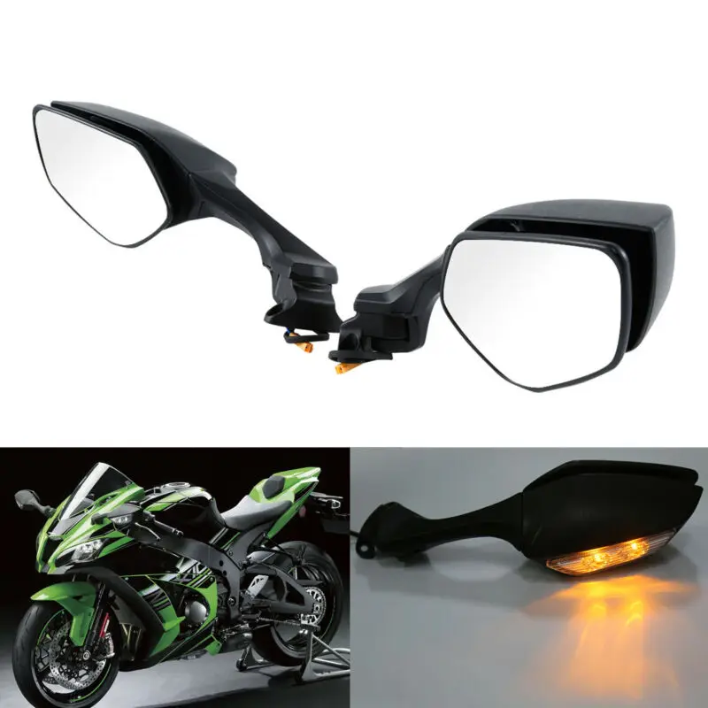 Motorcycle Rear View Side Mirrors Mirror LED Turn Signals Light For Kawasaki Ninja ZX10R 2016-2023 2011-2015 H2 2014-2015
Motorcycle Rear View Side Mirrors Mirror LED Turn Signals Light For Kawasaki Ninja ZX10R 2016-2023 2011-2015 H2 2014-2015