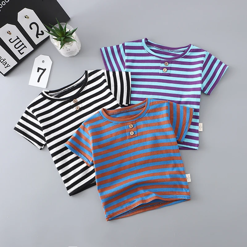 Children Clothes 2019 Summer Baby Girls Boy Clothes Short Sleeve Tee Tops Casual Striped T-Shirt LZ227
Children Clothes 2019 Summer Baby Girls Boy Clothes Short Sleeve Tee Tops Casual Striped T-Shirt LZ227
