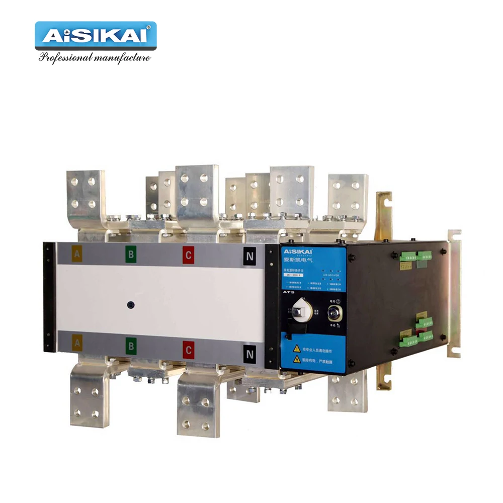AISIKAI 4P 1600A ATS controller dual power automatic transfer switch parts 220V380V electric diesel generator panel board 3phase
AISIKAI 4P 1600A ATS controller dual power automatic transfer switch parts 220V380V electric diesel generator panel board 3phase
