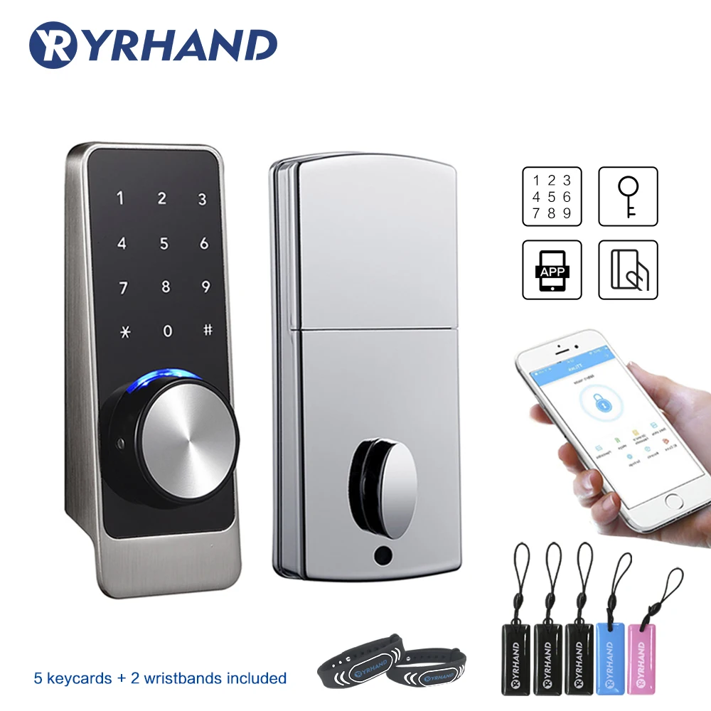 TT lock App Smart Door Lock WiFi, Waterproof Electronic Deadbolt Security Safe Bluetooth RFID Keypad Digital Door Lock
TT lock App Smart Door Lock WiFi, Waterproof Electronic Deadbolt Security Safe Bluetooth RFID Keypad Digital Door Lock