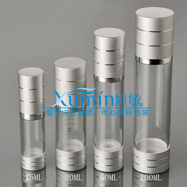 50ML 20pcs/lot airless pump bottle ,Silver double tangent vacuum emulsion pressure bottle, plastic airless pump bottle 50ml
50ML 20pcs/lot airless pump bottle ,Silver double tangent vacuum emulsion pressure bottle, plastic airless pump bottle 50ml