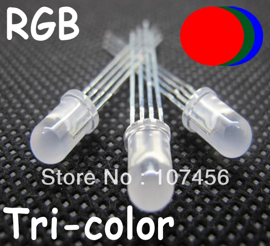 1000PCS X 5mm 4 PIN Common Anode RGB LED diffused Red/Green/Blue 5mm light-emitting diode
1000PCS X 5mm 4 PIN Common Anode RGB LED diffused Red/Green/Blue 5mm light-emitting diode