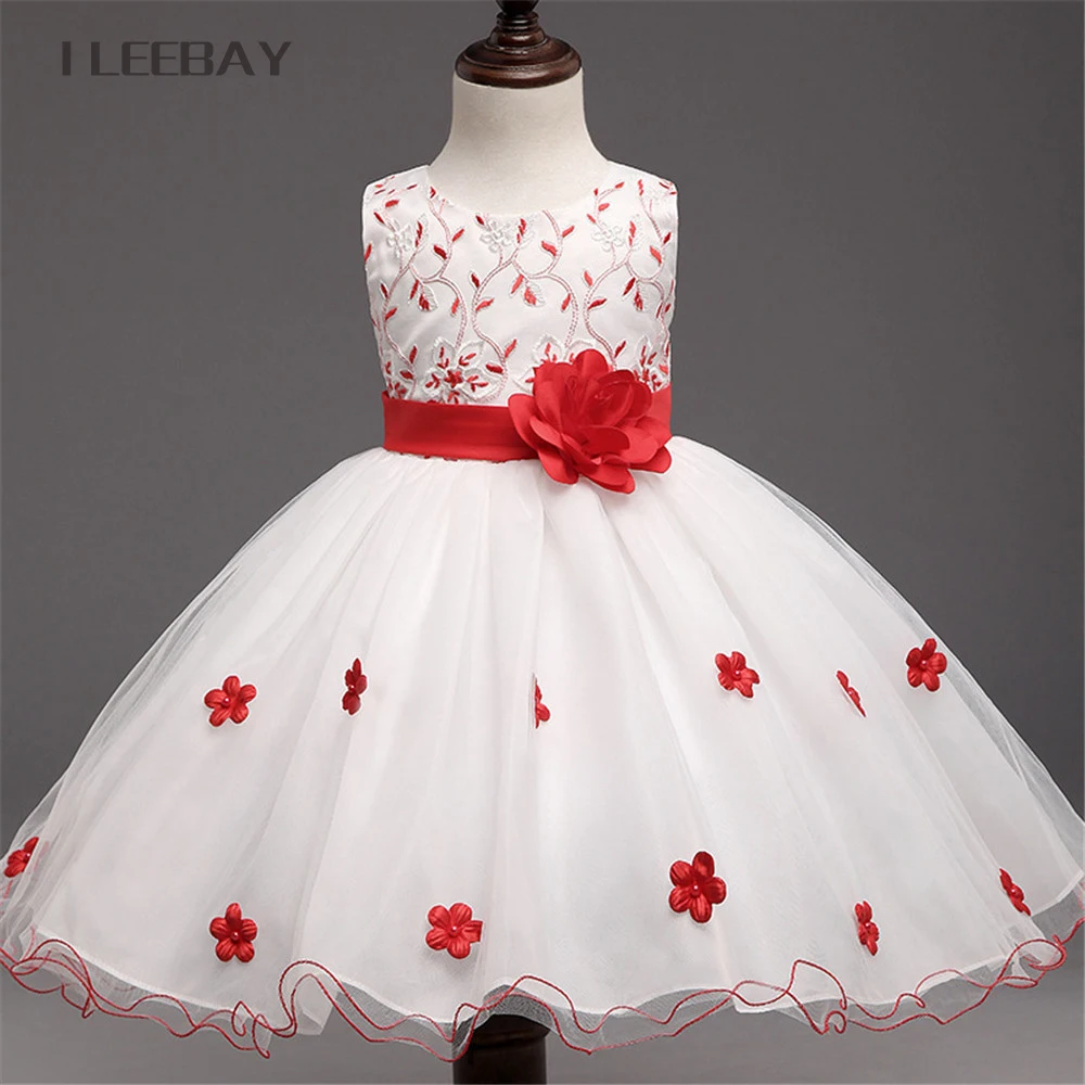 2018 Little Girl Bow Wedding Dress Flower Girl Leaves Embroidery Kids Party Dress Children Performance Toddler Floral Costume
2018 Little Girl Bow Wedding Dress Flower Girl Leaves Embroidery Kids Party Dress Children Performance Toddler Floral Costume