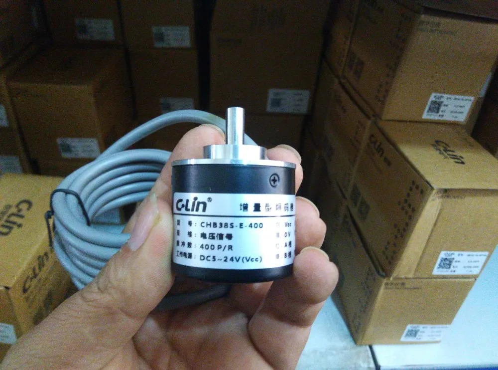 Brand new original authentic C-Lin CHB38S-E-400 voltage pulse output rotary encoder DC5V--24V line length 2 meters
Brand new original authentic C-Lin CHB38S-E-400 voltage pulse output rotary encoder DC5V--24V line length 2 meters