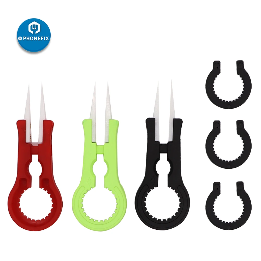 PHONEFIX 3pcs Set Heat Resistant Ceramic Forceps Tweezers High Quantity Non Conductive Ceramic Industrial Straight Tip Tweezers
PHONEFIX 3pcs Set Heat Resistant Ceramic Forceps Tweezers High Quantity Non Conductive Ceramic Industrial Straight Tip Tweezers