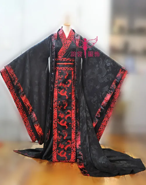Male Chinese Wedding Black Red Dragon Hanfu Tang Suit Cosplay Clothes Emperor Clothes for Men
Male Chinese Wedding Black Red Dragon Hanfu Tang Suit Cosplay Clothes Emperor Clothes for Men