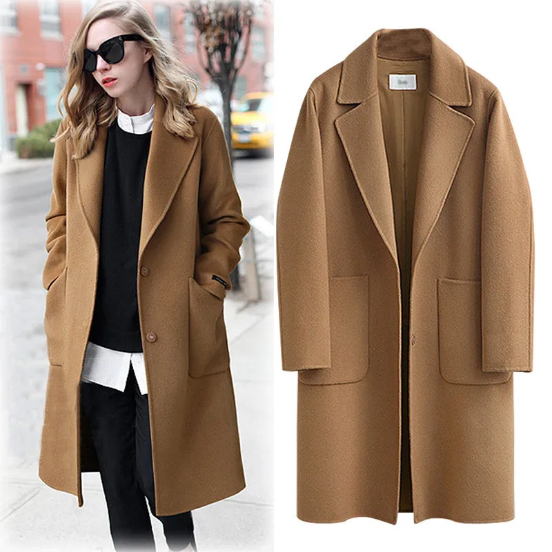 Women's Casual Woolen Coat 2022 Spring Autumn Large Size Loose Blend Winter Jacket Long Sleeve Wool Overcoats 5XL W384
Women's Casual Woolen Coat 2022 Spring Autumn Large Size Loose Blend Winter Jacket Long Sleeve Wool Overcoats 5XL W384