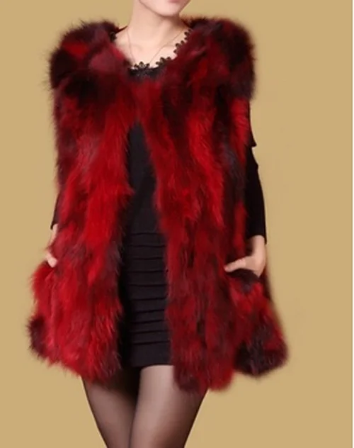 New Genuine Raccoon Fur Vest Women long natural fur vest Winter thick Long Fox Fur vest customized big size Free Shipping C468
New Genuine Raccoon Fur Vest Women long natural fur vest Winter thick Long Fox Fur vest customized big size Free Shipping C468
