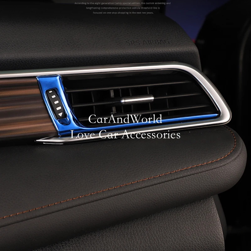 For Toyota Camry 2018-2023 Front Air Coditioning Outlet Vent Cover Trims Strips Stainless Steel Sticker Car Styling Accessories
For Toyota Camry 2018-2023 Front Air Coditioning Outlet Vent Cover Trims Strips Stainless Steel Sticker Car Styling Accessories