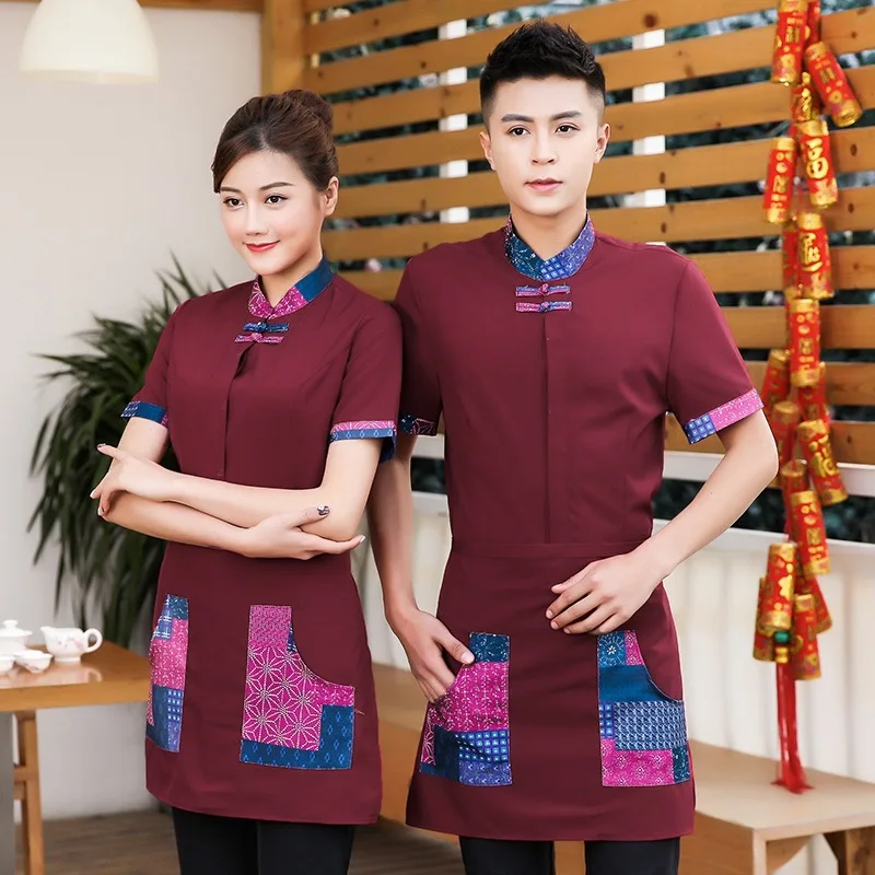 Hotel Overalls Summer Women Waitress Short Sleeve Dining Hot Pot Shop Uniform Jacket Restaurant Men Waiter Shirt Workwear H2180
Hotel Overalls Summer Women Waitress Short Sleeve Dining Hot Pot Shop Uniform Jacket Restaurant Men Waiter Shirt Workwear H2180