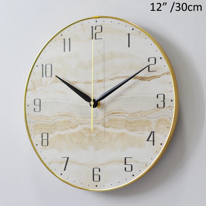 12 Inches Gold Circled Marble MDF Wall Clock Modern Home Wall Decorative Stone Effect Laminated Clock 30cm Round Hanging Clock
12 Inches Gold Circled Marble MDF Wall Clock Modern Home Wall Decorative Stone Effect Laminated Clock 30cm Round Hanging Clock