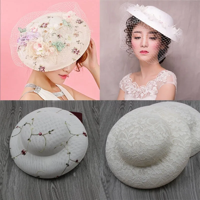 Wholesale Handmade Big Round Sinamay Hat Base 30CM DIY Wedding Hat Headwear White Black Lace Cocktail Fedora Hat DIY Accessories
Wholesale Handmade Big Round Sinamay Hat Base 30CM DIY Wedding Hat Headwear White Black Lace Cocktail Fedora Hat DIY Accessories
