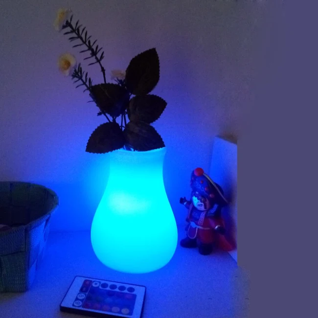 D7.5*D12*H15cm Illuminated Modern Planter Vase LED Flower Pots Decorative Light Lamp Landscape for Desk Garden Yard 100pcs/lot
D7.5*D12*H15cm Illuminated Modern Planter Vase LED Flower Pots Decorative Light Lamp Landscape for Desk Garden Yard 100pcs/lot