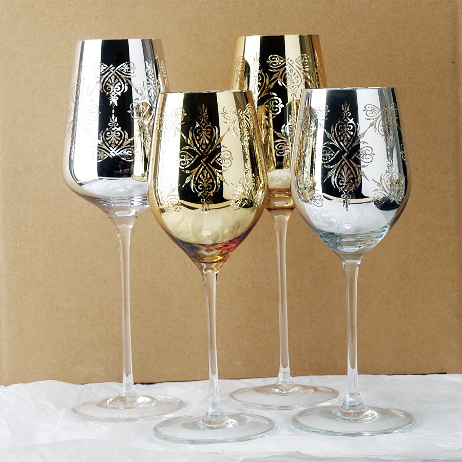 2pcsCreative birthday wedding gifts gold plating silver metal crystal glass goblet red wine cup home hotel house room decoration
2pcsCreative birthday wedding gifts gold plating silver metal crystal glass goblet red wine cup home hotel house room decoration