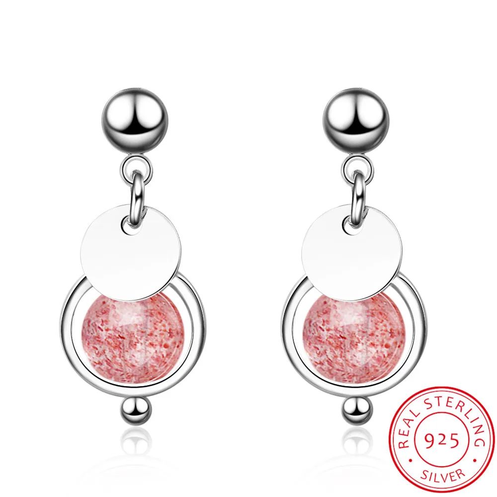 Real 925 Sterling Silver Natural Pink Strawberry Crystal Moonstone Little Coin Tassel Earring For Women Gift Fine Jewelry S-e826
Real 925 Sterling Silver Natural Pink Strawberry Crystal Moonstone Little Coin Tassel Earring For Women Gift Fine Jewelry S-e826