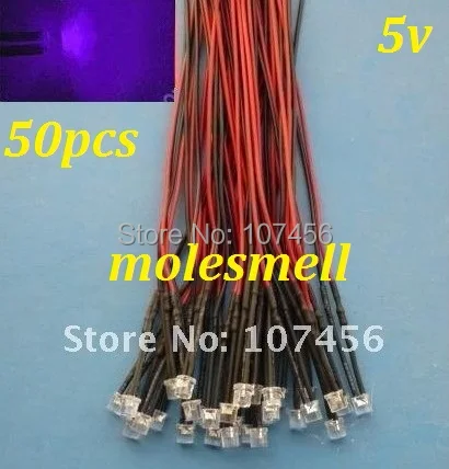 Free shipping 50pcs 5mm Flat Top purple LED Lamp Light Set Pre-Wired 5mm 5V DC Wired 5mm 5v big/wide angle uv/purple led
Free shipping 50pcs 5mm Flat Top purple LED Lamp Light Set Pre-Wired 5mm 5V DC Wired 5mm 5v big/wide angle uv/purple led