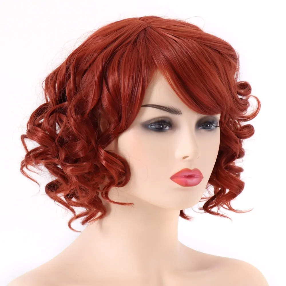 BESTUNG Copper Red Short Curly Wigs with Side Bangs Synthetic Natural Wavy Hair Wig for Women Cosplay
BESTUNG Copper Red Short Curly Wigs with Side Bangs Synthetic Natural Wavy Hair Wig for Women Cosplay