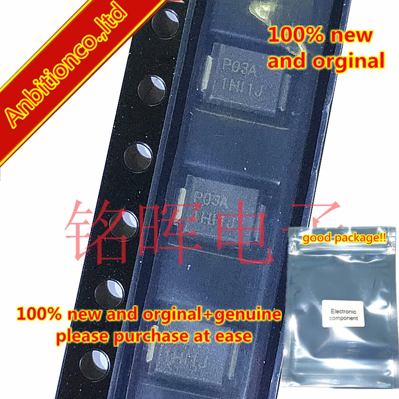 10-20pcs 100% new and orginal P0300SALRP silk-screen P03A SMB DO214AA Low voltage overshoot, Low on-state voltage, Low cin stock
10-20pcs 100% new and orginal P0300SALRP silk-screen P03A SMB DO214AA Low voltage overshoot, Low on-state voltage, Low cin stock
