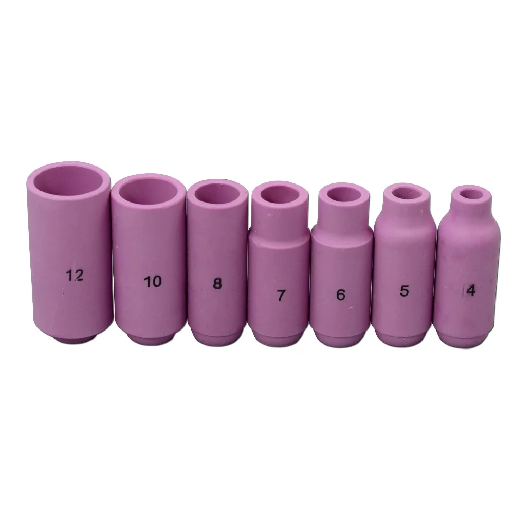 TIG Alumina Ceramic Nozzle Gas Lens Cup Comsumables KIT Fit TIG Welding Torch PTA DB SR WP 17 18 26 Series, 7PK
TIG Alumina Ceramic Nozzle Gas Lens Cup Comsumables KIT Fit TIG Welding Torch PTA DB SR WP 17 18 26 Series, 7PK
