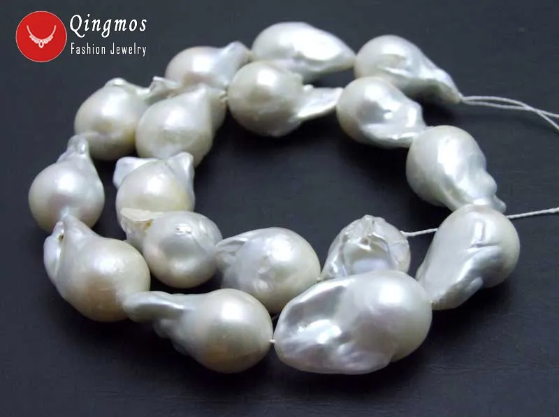 Qingmos 14*25mm White Natural Baroque Freshwater Nuclear Pearl Loose Beads for Jewelry Making Necklace DIY 14'' Los756 Free Ship
Qingmos 14*25mm White Natural Baroque Freshwater Nuclear Pearl Loose Beads for Jewelry Making Necklace DIY 14'' Los756 Free Ship