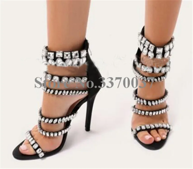 Hot Selling Women Fashion Open Toe Rhinestone Straps High Heel Sandals Cut-out Crystal Gladiator Sandals Formal Dress Shoes
Hot Selling Women Fashion Open Toe Rhinestone Straps High Heel Sandals Cut-out Crystal Gladiator Sandals Formal Dress Shoes