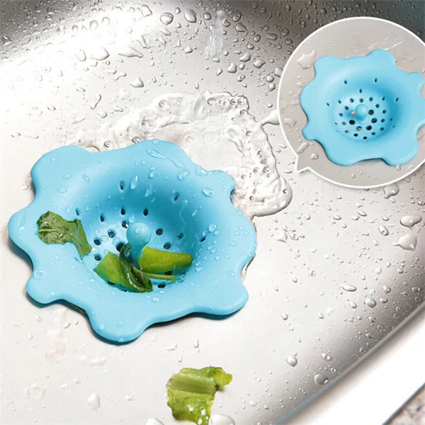 Sink drain flower shape silicone sewer drain handle design hair bath floor filter sink strainer kitchen tool
Sink drain flower shape silicone sewer drain handle design hair bath floor filter sink strainer kitchen tool