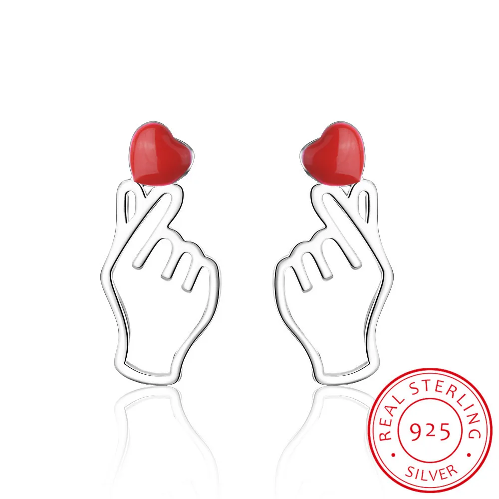 Punk Statement 925 stamp silver color Earrings Hand Love Heart Earrings For Women Ear Studs Party Wedding Jewelry Pendientes
Punk Statement 925 stamp silver color Earrings Hand Love Heart Earrings For Women Ear Studs Party Wedding Jewelry Pendientes