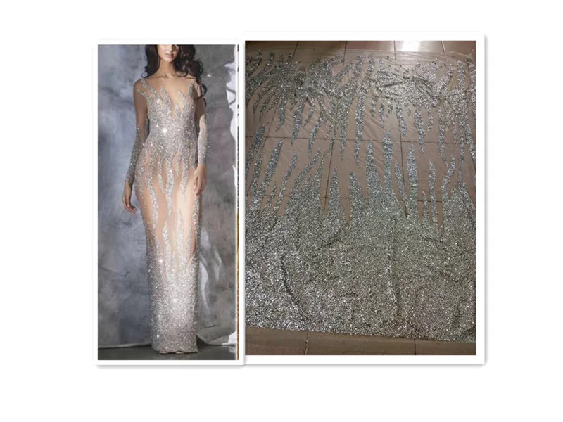 Silver glitter top sale glitter mesh material for evening dress 5 yards special JRB-94133 glued glitter lace fabric
Silver glitter top sale glitter mesh material for evening dress 5 yards special JRB-94133 glued glitter lace fabric